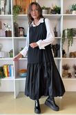Paloma Pouf Layering Dress Black